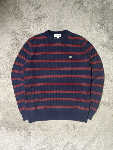 Lacoste sweater dark blue with - sweater,