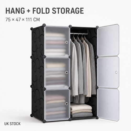 Door portable wardrobe with - 6,