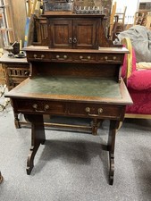 19th Century Solid Oak Postmaster / Arts & Craft Writing Desk Extremely Rare