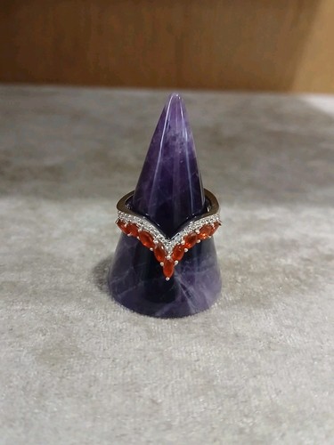 Cherry fire opal ring - fire,