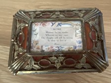 Retro Plastic Treasure Chest Trinket Box with Home Poem Decoration