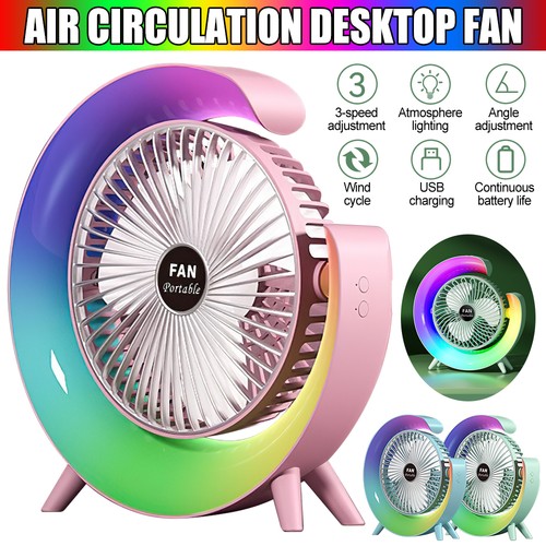 Fan led desk - portable, usb