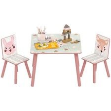 Pink Kids Table and 2 Chairs
