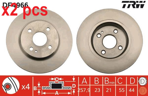 Pcs sides fits mazda - x2,