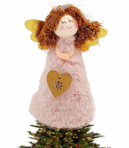 Pink fabric angel christmas - angel,