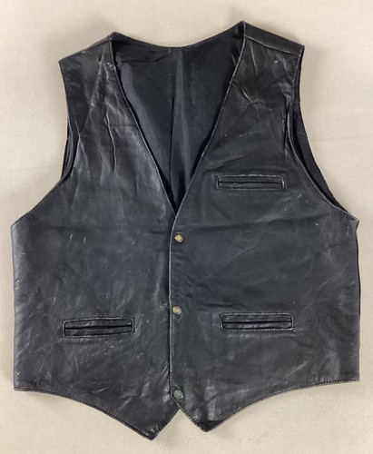 Vintage leather vest - vintage,