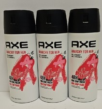 LYNX /AXE Deodorant Body Spray. Anarchy For Her. 48 Hour Fresh x3 or 6 x 150m