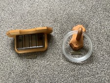 Wooden Bathroom Set Soap Dish & Towel Holder