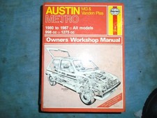 Austin metro MG and vanden plas Haynes workshop manual 1980-1990 inc Turbo  718