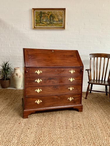 Georgian mahogany bureau - georgian,