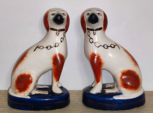 Staffordshire victorian pair - victorian,
