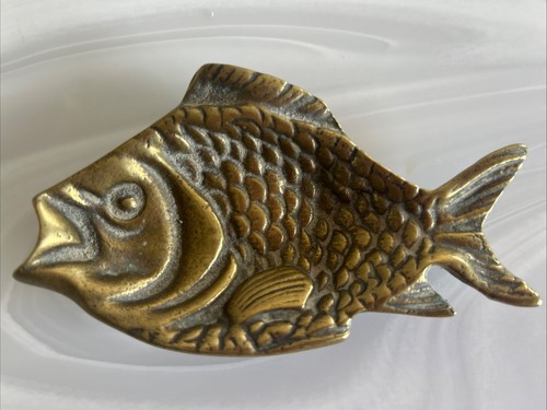 Vintage brass fish dish - vintage, ~