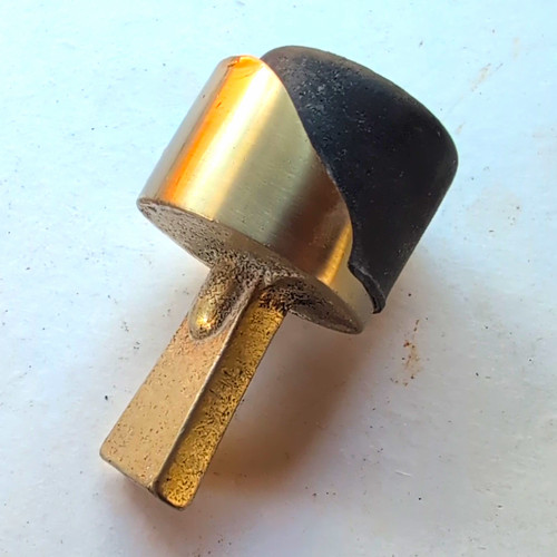 Vintage brass door stop - door,