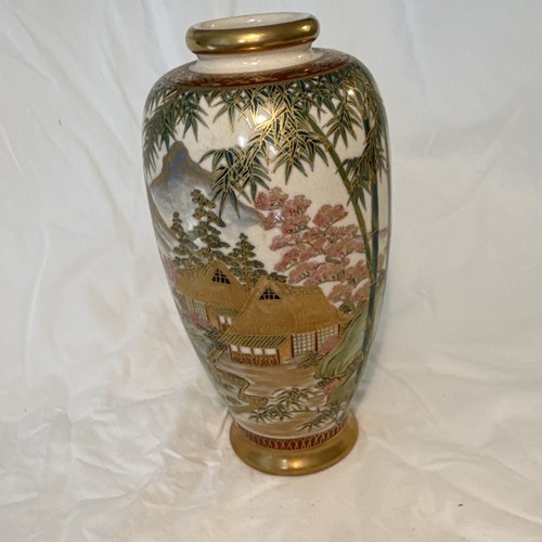 Vintage japanese satsuma vase - satsuma,