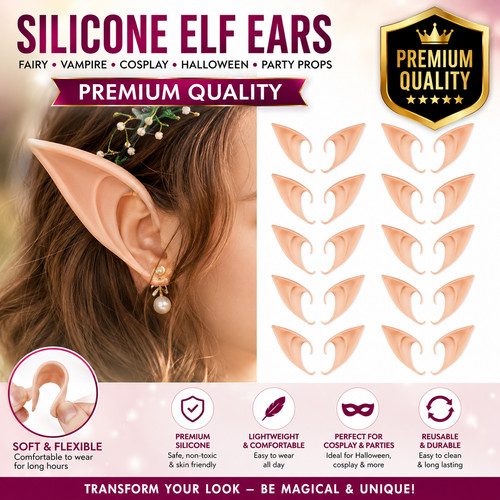 Silicone elf ears fairy - silicone,