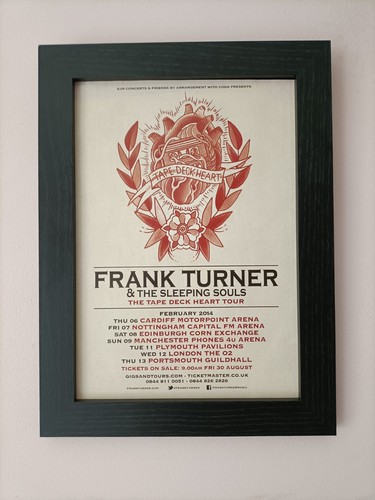 Frank turner framed poster - turner,
