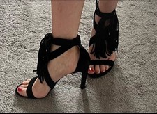 Chloe Black High Heeled Faux