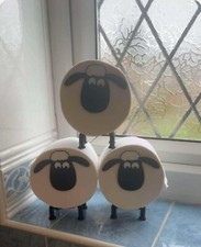 3 x Shaun The Sheep Toilet Roll Holder Stand, Home Bathroom Decor Gift