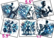 6 XL Card Toppers 5.5" Gym