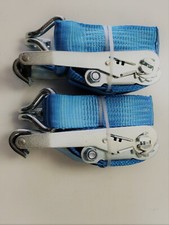 Pack Of Two 5t (5000kg) 50mm Blue Ratchet Straps With Claw Hook Heavy Duty 4m