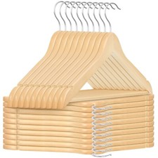 20 Pack Wooden Coat Hangers