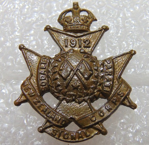New zealand signal corps - zealand, brass