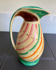 Gorgeous Myott Hand Painted 1930s Art Deco Chicken Neck Jug
