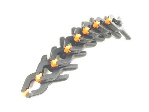Micro plastic spring clamp 8pc - spring,