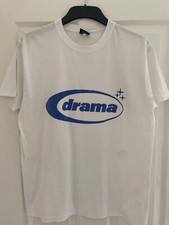 Mens Drama Call T Shirt Size Medium.White and Blue