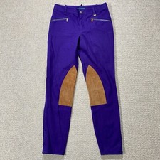 Ralph Lauren Trousers Womens 10 UK Purple Horse Jockey Riding Pants Jodhpurs