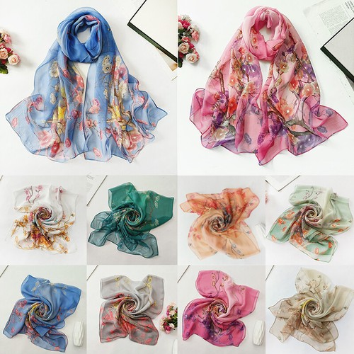 Women long scarves soft silk - women,