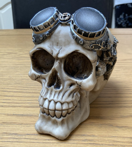 Steampunk skull resin - steampunk,