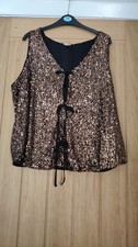 Nwt bronze sequin waistcoat