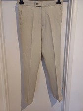 Jeff Banks Beige Smart Casual Trousers W32 L32 Summer Holiday 