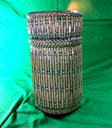 Vtg american bamboo vase - vtg,