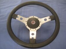 MGB  14" Black Leather Semi Dished Steering Wheel & Bos Kit 08       1962 - 1969