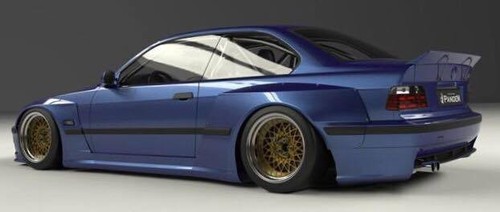 Fibreglass rear bumper spats - rear,
