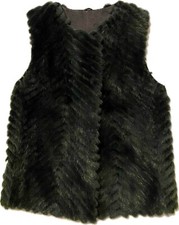 Yves Salomon -Mink Gilet- Dark Green Fur Short Sleeveless Jacket Vest UK6 / IT38