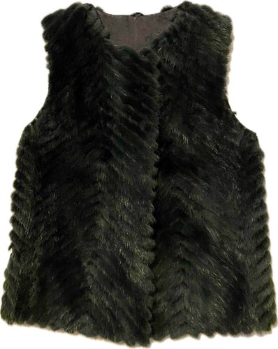 Yves salomon mink - gilet-, dark