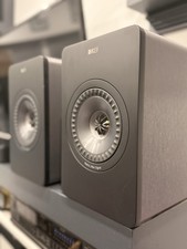 KEF X300a Wireless Desktop Speakers in Gunmetal Grey