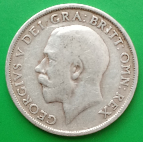 1914 george silver shilling - v,
