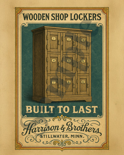 Harrison bros wooden lockers - wooden,