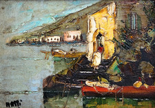 Vintage original small oil - small,
