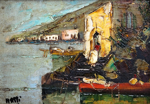 Vintage original small oil - vintage,