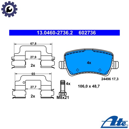 Brake pad set disc - brake,