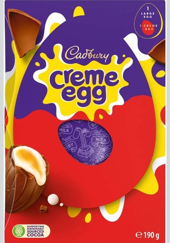 Cadbury creme egg shell 190g - egg,