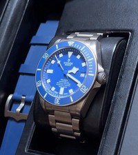 TUDOR Pelagos Blue Men's Titanium Bracelet Watch - 25600TB