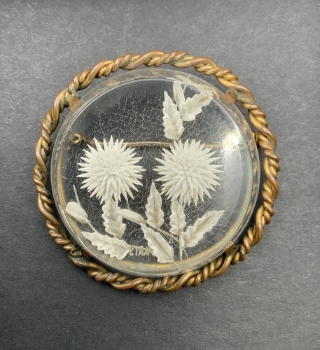 Vintage french brooch lucite - vintage,