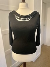 Fab Cyrus 3/4 Sleeve Top With Rope style Detail UK 10