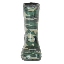 Boys Khaki Camo Wellington